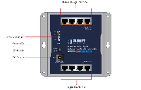 WGS-814HP　産業用 8 ポート 10/1000T 壁掛けギガビット スイッチ