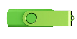 USB3.0メモリー 64GB TYPE-C&A 2in1 フラッシュドライブ  色グリーン