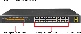 GSW-2620HP　24ポート　POE+スイッチング　ハブ　