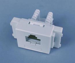 CAT.6 UTP LAN埋込モジュラージャック デュアルタイプ　90度