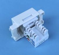 CAT.6 UTP LAN埋込モジュラージャック デュアルタイプ　90度