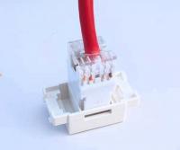 CAT.6 UTP LAN埋込モジュラージャック デュアルタイプ　180度